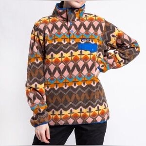 NWOT Patagonia Women's XL Synchilla Snap-T Fleece Pullover Companions Big Anthos